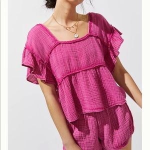 Anthropologie flutter blouse